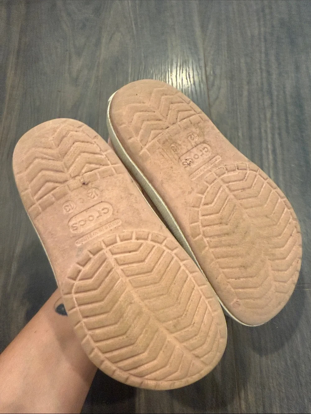 Crocs Kids Pink Slip-On Clogs - Comfortable Everyday Shoe size 12/13 7:21